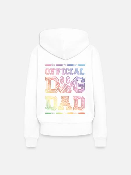 Hunde Papa - Frauen Premium Bio Hoodie - Weiß