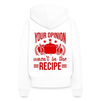 Recette de cuisine - Sweat à capuche Premium bio Femme - blanc - Dos - Julia (174cm)