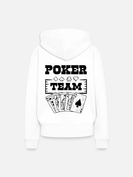 Poker Team - Frauen Premium Bio Hoodie - Weiß
