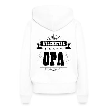 Weltbester Opa - Frauen Premium Bio Hoodie - Weiß - Hinten - Julia (174cm)
