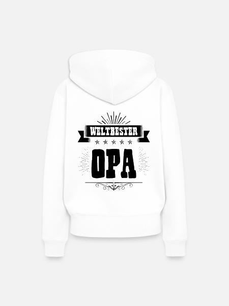 Weltbester Opa - Frauen Premium Bio Hoodie - Weiß