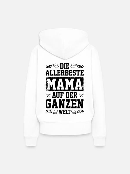Beste Mama der Welt - Frauen Premium Bio Hoodie - Weiß