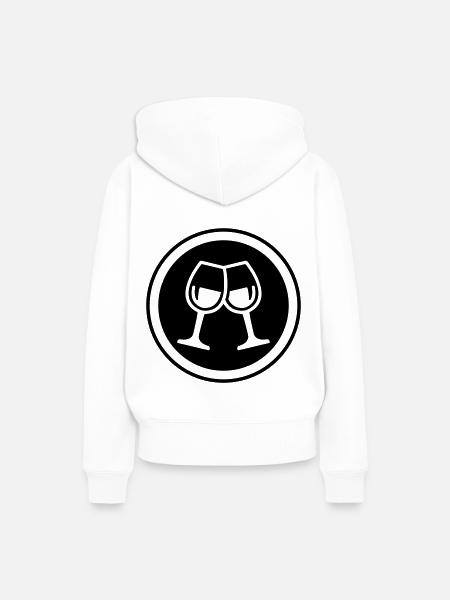Wein Gläser - Frauen Premium Bio Hoodie - Weiß