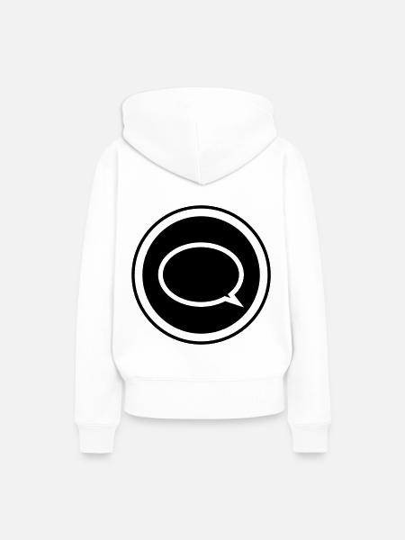 Sprechblase - Frauen Premium Bio Hoodie - Weiß