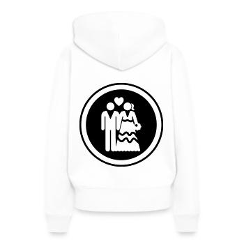 Paar Hochzeit Brautpaar - Frauen Premium Bio Hoodie - Weiß - Hinten - Julia (174cm)