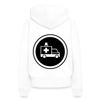 Krankenwagen Ambulance - Sweat à capuche Premium bio Femme - blanc - Dos - Julia (174cm)