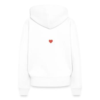 J'aime papa / j'aime papa papa - Sweat à capuche Premium bio Femme - blanc - Dos - Julia (174cm)