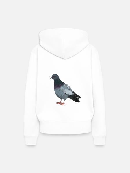 Duif - Vrouwen Premium Bio hoodie - wit