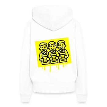 L’équipe de l’enterrement de vie de garçon et de garçon - Sweat à capuche Premium bio Femme - blanc - Dos - Julia (174cm)