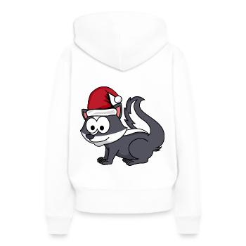 Stinker Comic Christmas - Sweat à capuche Premium bio Femme - blanc - Dos - Julia (174cm)
