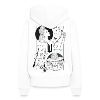 Wicked 2 Glinda Upland Et Elphaba Thropp - Sweat à capuche Premium bio Femme - blanc - Dos - Julia (174cm)