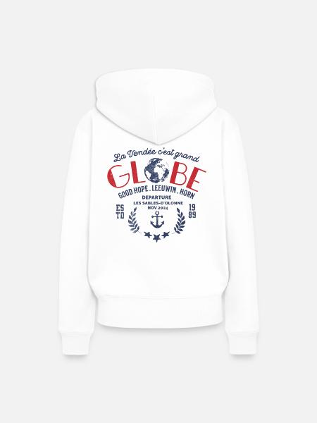 Globe nautische Regatta - Frauen Premium Bio Hoodie - Weiß