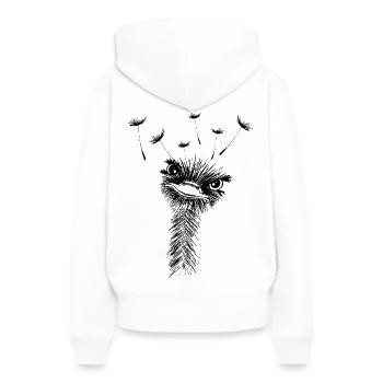 Bouquet doux - Sweat à capuche Premium bio Femme - blanc - Dos - Julia (174cm)