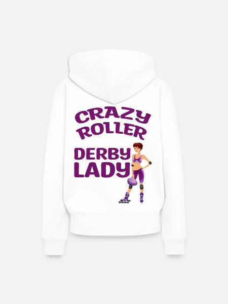 Roller Derby - Frauen Premium Bio Hoodie - Weiß