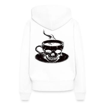 coffee the addictive substance - Women’s Premium Organic Hoodie - white - Back - Julia (174cm)