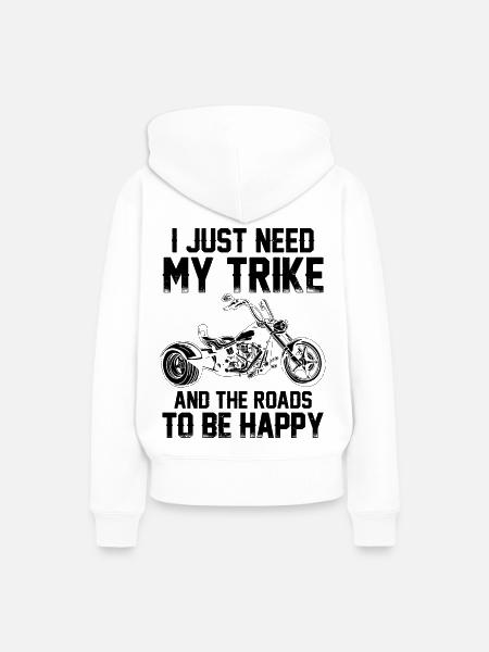 Trike - Frauen Premium Bio Hoodie - Weiß
