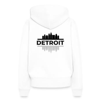 Detroit Michigan Amerika Stadt USA Techno Reisen - Frauen Premium Bio Hoodie - Weiß - Hinten - Julia (174cm)
