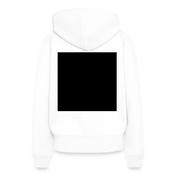 Quadrat schwarz - Frauen Premium Bio Hoodie - Weiß - Hinten - Julia (174cm)