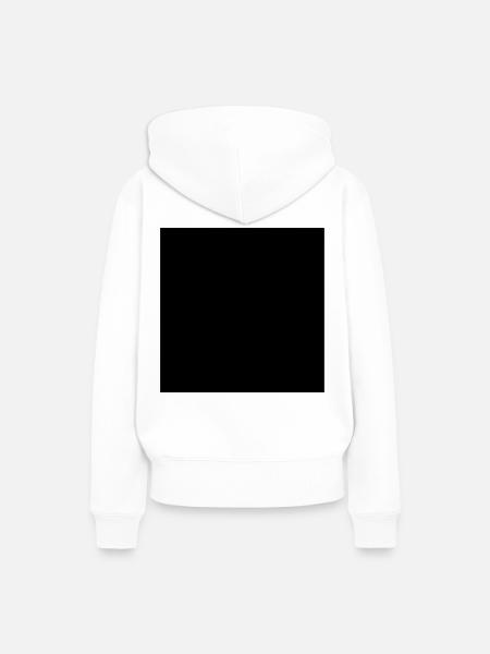 Square black - Women’s Premium Organic Hoodie - white