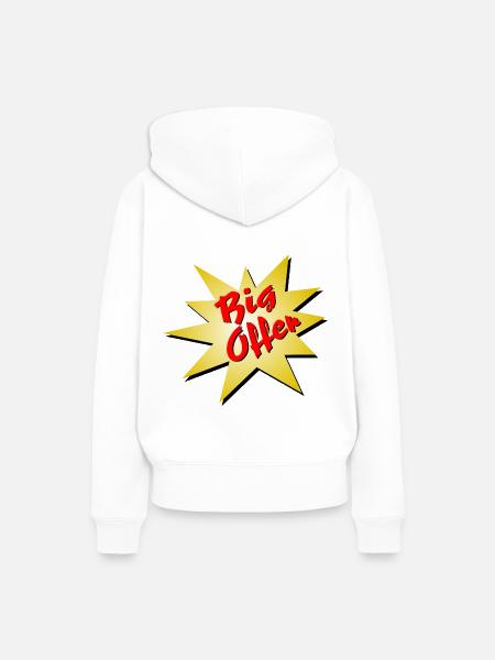 Offer / Angebot / Big Offer - Frauen Premium Bio Hoodie - Weiß