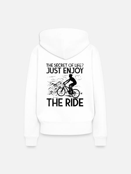 Mountainbike Mountainbiker - Frauen Premium Bio Hoodie - Weiß
