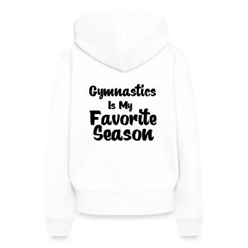 Gymnastique Gymnastique - Sweat à capuche Premium bio Femme - blanc - Dos - Julia (174cm)