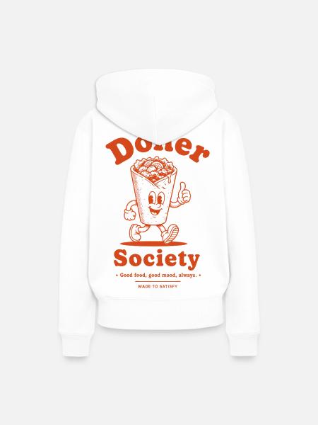 Döner Society  - Frauen Premium Bio Hoodie - Weiß