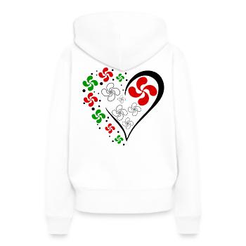 Basque Heart - Women’s Premium Organic Hoodie - white - Back - Julia (174cm)
