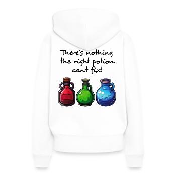 There's A Potion For Everything - dark - Women’s Premium Organic Hoodie - white - Back - Julia (174cm)