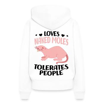 Chiot de sable - Sweat à capuche Premium bio Femme - blanc - Dos - Julia (174cm)