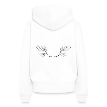 Magnolia branch - Women’s Premium Organic Hoodie - white - Back - Julia (174cm)