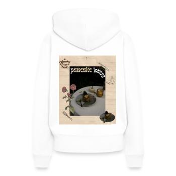 Pancake Lovers - Frauen Premium Bio Hoodie - Weiß - Hinten - Julia (174cm)