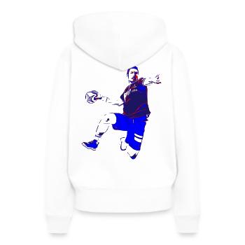 Handball player - Women’s Premium Organic Hoodie - white - Back - Julia (174cm)