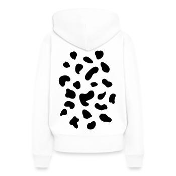 Cow Costume Spots Pattern Dalmatian Spotted - Women’s Premium Organic Hoodie - white - Back - Julia (174cm)