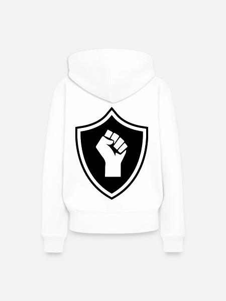 Hand Wappen - Frauen Premium Bio Hoodie - Weiß