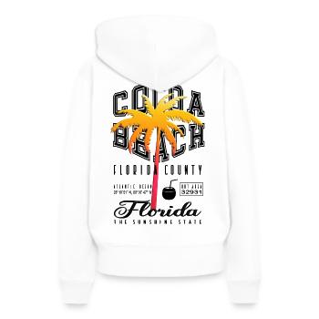 Florida cocoa beach palme county holiday usa - Frauen Premium Bio Hoodie - Weiß - Hinten - Julia (174cm)