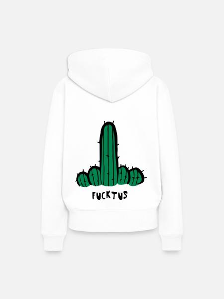 Fucktus - Frauen Premium Bio Hoodie - Weiß
