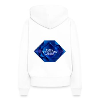 Elektronisches Musik Festival - Frauen Premium Bio Hoodie - Weiß - Hinten - Julia (174cm)
