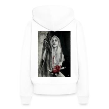 Bloody Valentine's Day - Women’s Premium Organic Hoodie - white - Back - Julia (174cm)