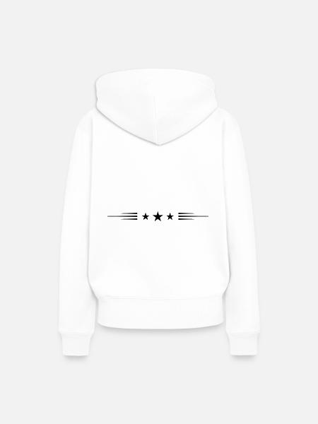 stern linie element symbol - Frauen Premium Bio Hoodie - Weiß