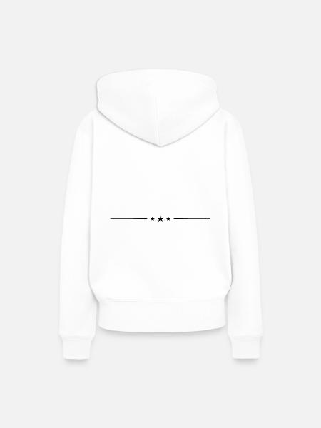 stern linie element symbol - Frauen Premium Bio Hoodie - Weiß