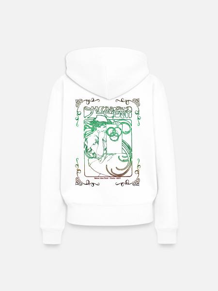 Alfons Mucha - Frauen Premium Bio Hoodie - Weiß