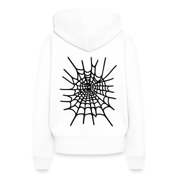 Spinnennetz Halloween - Frauen Premium Bio Hoodie - Weiß - Hinten - Julia (174cm)