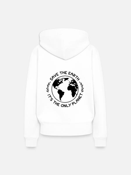 Klimaschutz Naturschutz - Frauen Premium Bio Hoodie - Weiß