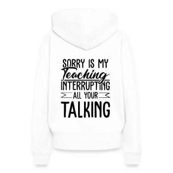 Learn Teachers - Women’s Premium Organic Hoodie - white - Back - Julia (174cm)