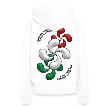 Basque Crosses - Women’s Premium Organic Hoodie - white - Back - Julia (174cm)