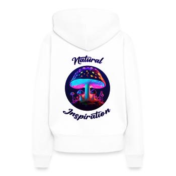 Natural Inspiration - Mushroom - Women’s Premium Organic Hoodie - white - Back - Julia (174cm)