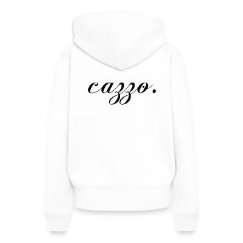 Cazzo Italy cock shirt - Women’s Premium Organic Hoodie - white - Back - Julia (174cm)