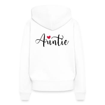Auntie Favorite Aunt Best Aunt Nephew Niece - Women’s Premium Organic Hoodie - white - Back - Julia (174cm)