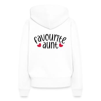 Favorite Aunt Best Aunt Gift Nephew Niece - Women’s Premium Organic Hoodie - white - Back - Julia (174cm)